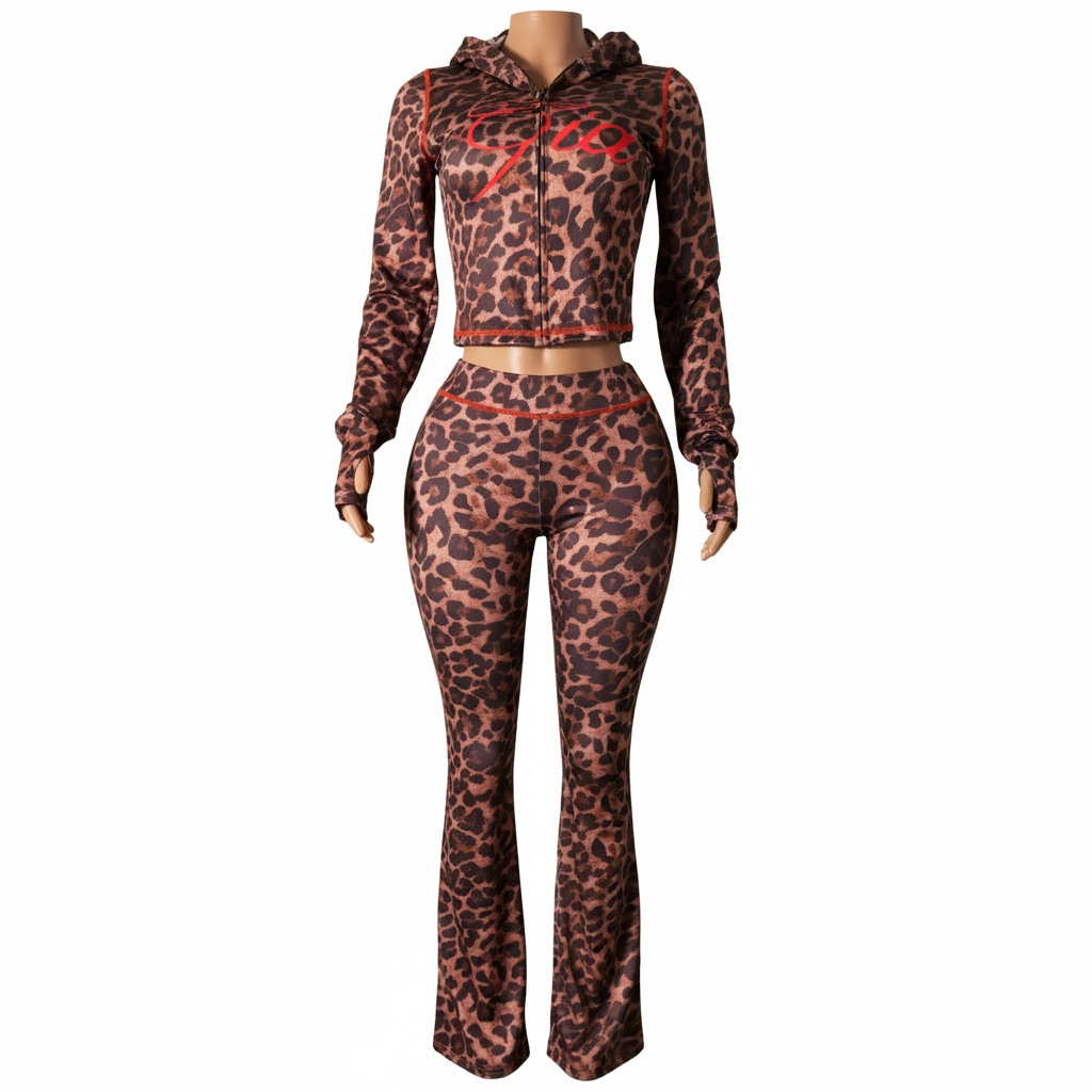 TREND Leopard Print Track Set