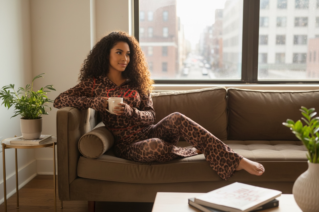 TREND Leopard Print Track Set
