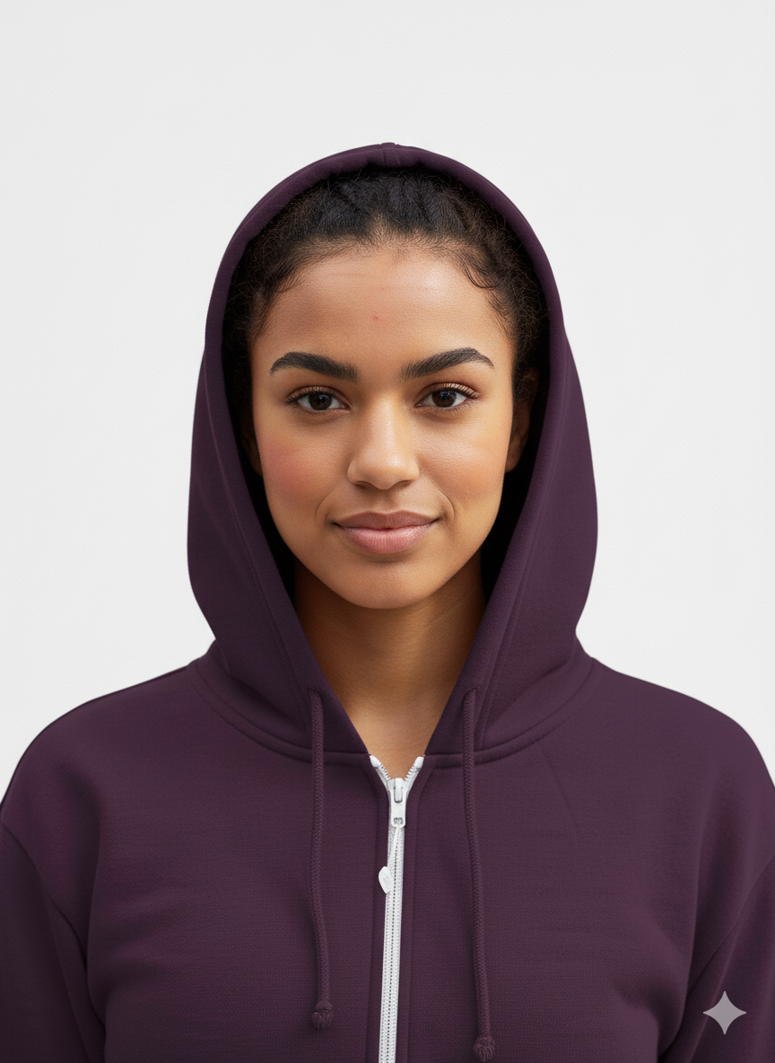 CROPPED ELASTICIZED HOODIE JACKET